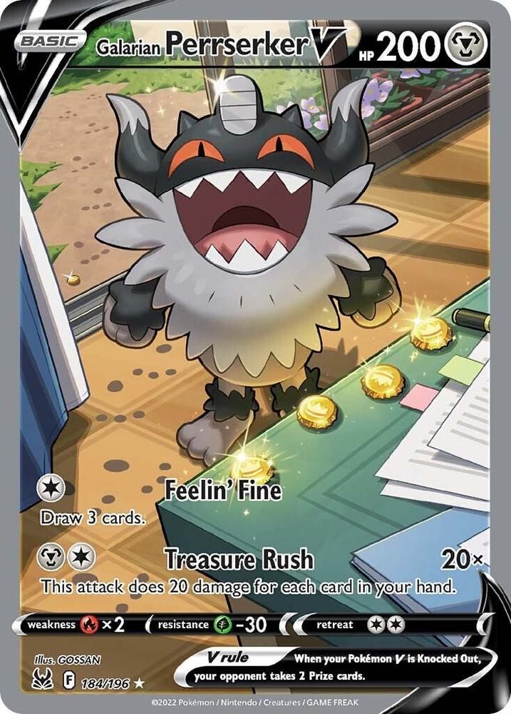Galarian Perrserker V Alternate Full Art - SWSH11: Lost Origin Real Time  Price Data.