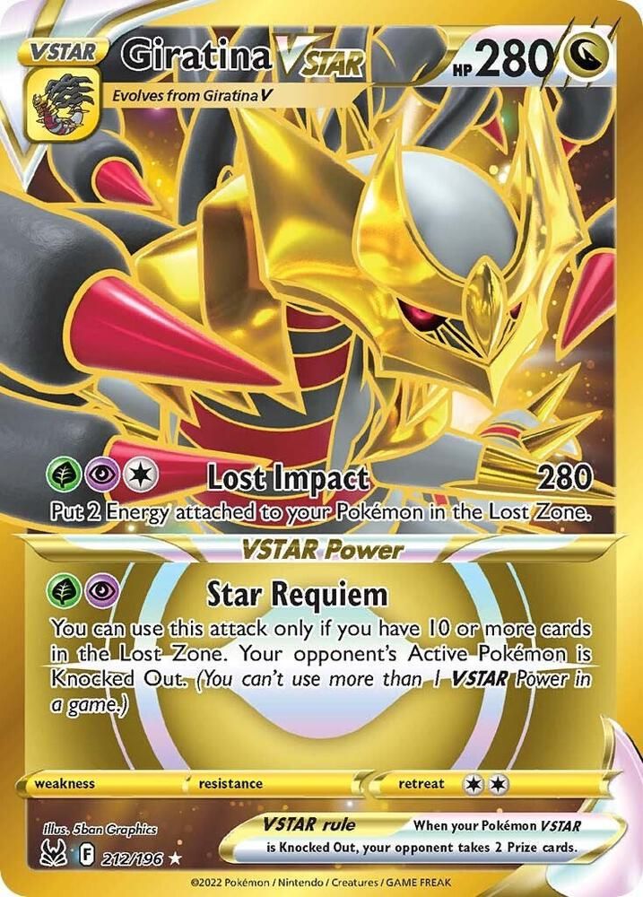 Giratina VSTAR 212 Secret - SWSH11: Lost Origin Real Time Price Data.