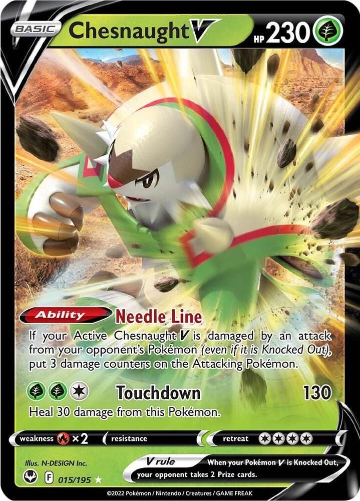 chesnaught v pokemon card price (171/195) 171/195 / Ultra Rare Card Type / HP / Stage Chesnaught V 2022 Sword &