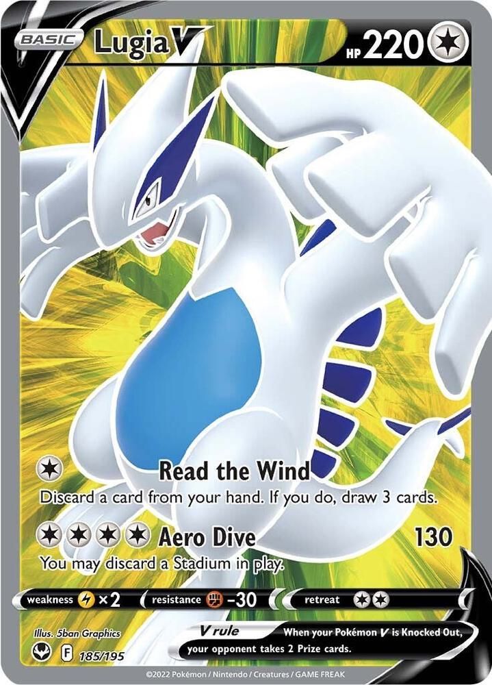 Lugia V Full Art - SWSH12: Silver Tempest Real Time Price Data.