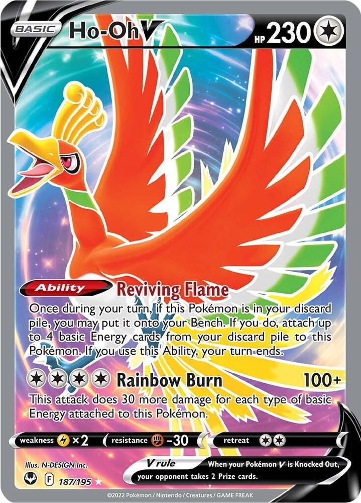 Ho Oh V Full Art - SWSH12: Silver Tempest Real Time Price Data.