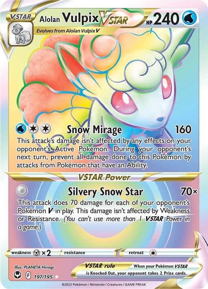 Alolan Vulpix VSTAR Secret - SWSH12: Silver Tempest Real Time Price Data.