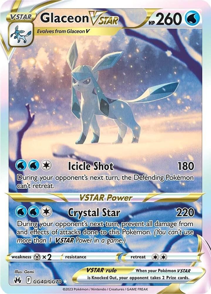 Glaceon VSTAR - Crown Zenith: Galarian Gallery Real Time Price Data.