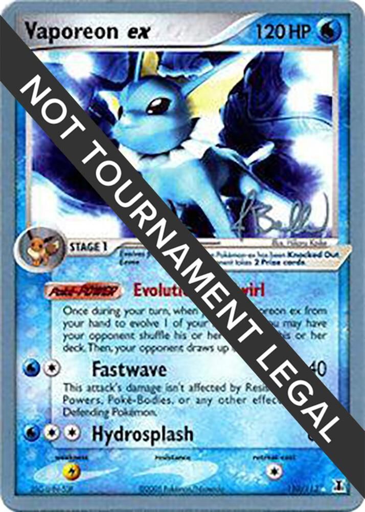 Vaporeon ex 2006 Jimmy Ballard - World Championship Decks Real Time Price  Data.