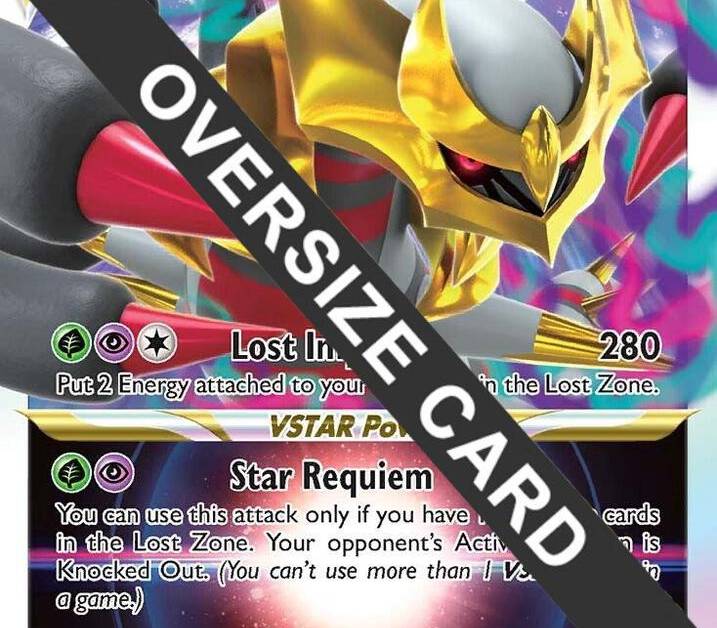 giratina pokemon card v star Full Art 185/196 Lost Origin the trusted official grading guarantees its condition Giratina VSTAR - Jumbo Cards