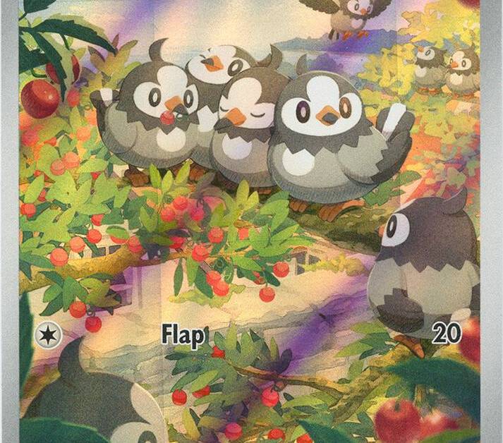 starly full art pokemon card - 221/198 - Scarlet & Violet - Illustrator Rare Placeholder Image Provided Any other Starly cards from