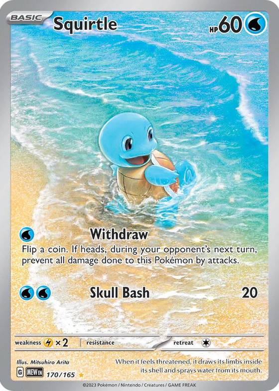 squirtle basic pokemon card value - (63/102) variation to centering Squirtle - Stellar Crown #148