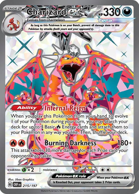 Charizard ex 215 197 - SV03: Obsidian Flames Real Time Price Data. Charizard ex 215 197 - SV03: Obsidian Flames Real Time Price Data.