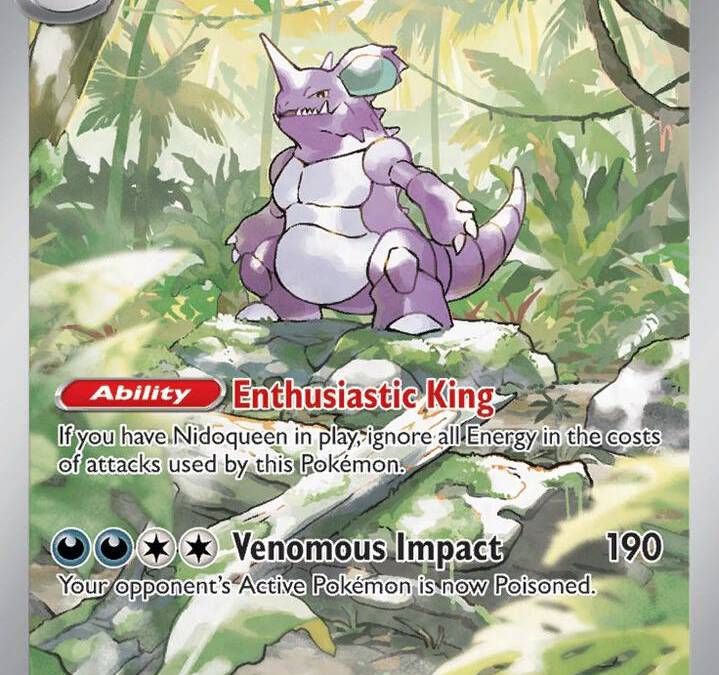 1995 nidoking pokemon card value dition 1 Holographique - Base Set pokmon 11/102 It now takes 20 Poison damage instead of 10 after each players turn (even if it was already Poisoned). Pokemon Card Nidoking 11/102 Rare