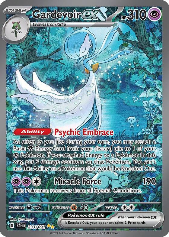 Gardevoir ex 233 091 - SV: Paldean Fates Real Time Price Data. Gardevoir ex 233 091 - SV: Paldean Fates Real Time Price Data.