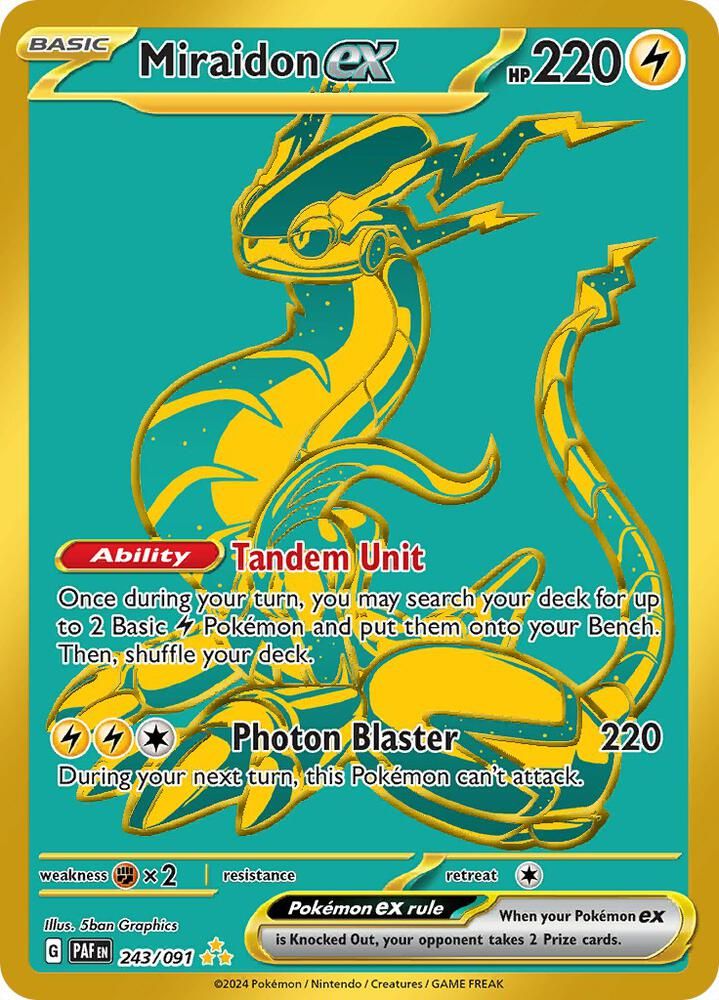 Miraidon ex - SV: Paldean Fates Real Time Price Data.