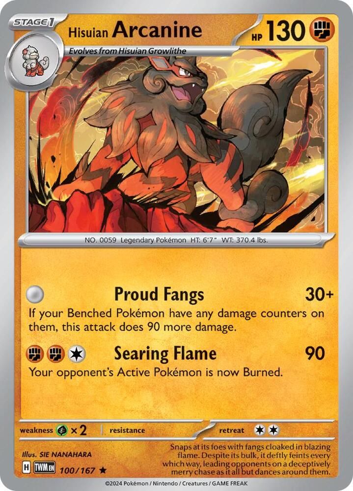 Hisuian Arcanine - SV06: Twilight Masquerade Real Time Price Data.