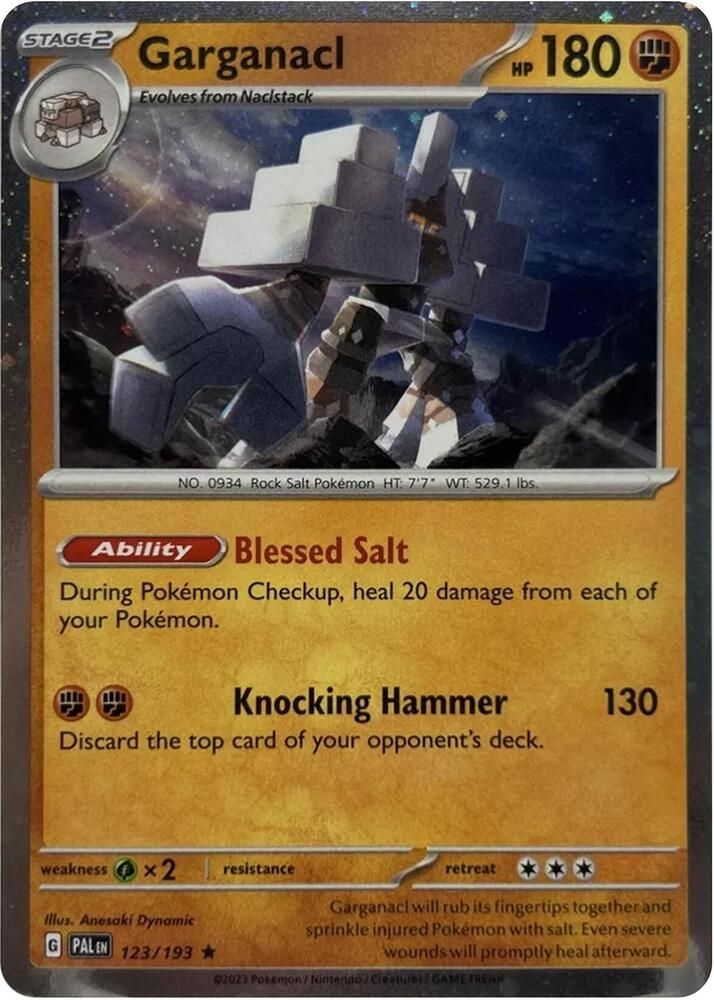garganacl pokemon card price Shiny Garganacl 178/091 main image 1