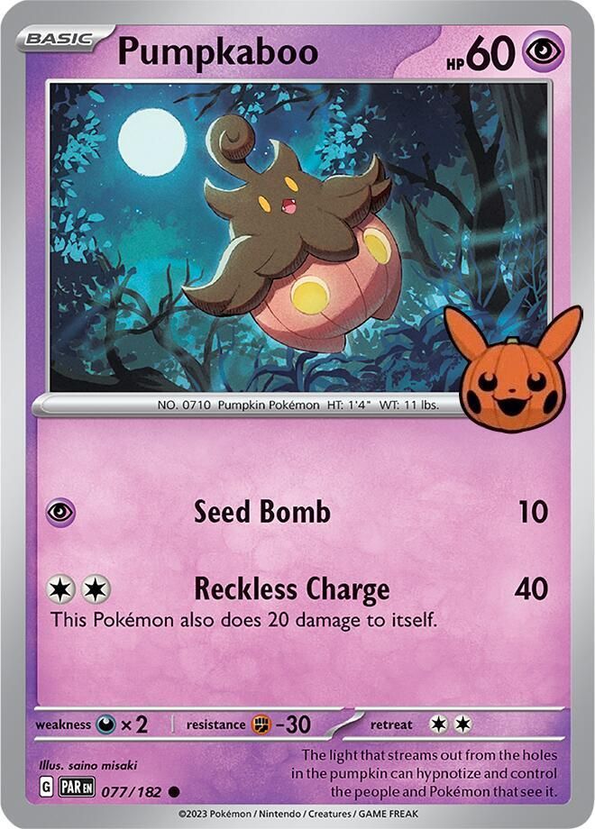 pumpkaboo pokemon card value #77 Like new Basic Pokemon Pumpkaboo, Gourgeist Evolution Set 1