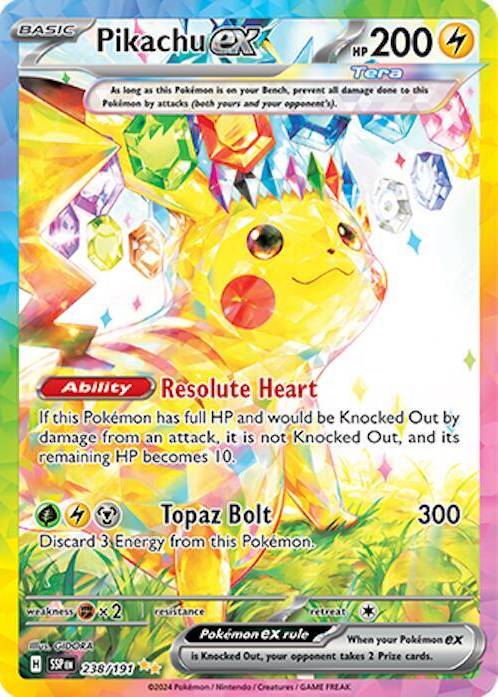 Pikachu ex 238 191 - SV08: Surging Sparks Real Time Price Data. Pikachu ex 238 191 - SV08: Surging Sparks Real Time Price Data.