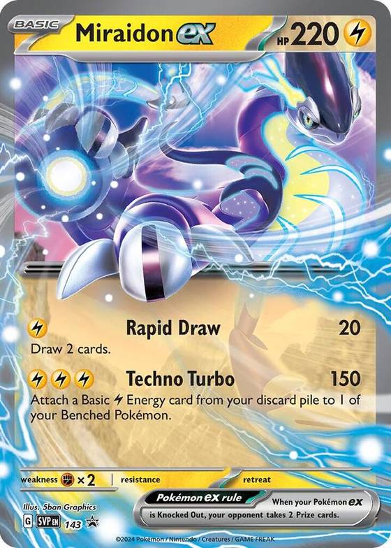 Miraidon ex 143 - SV: Scarlet & Violet Promo Cards Real Time Price Data. Miraidon ex 143 - SV: Scarlet & Violet Promo Cards Real Time Price Data.