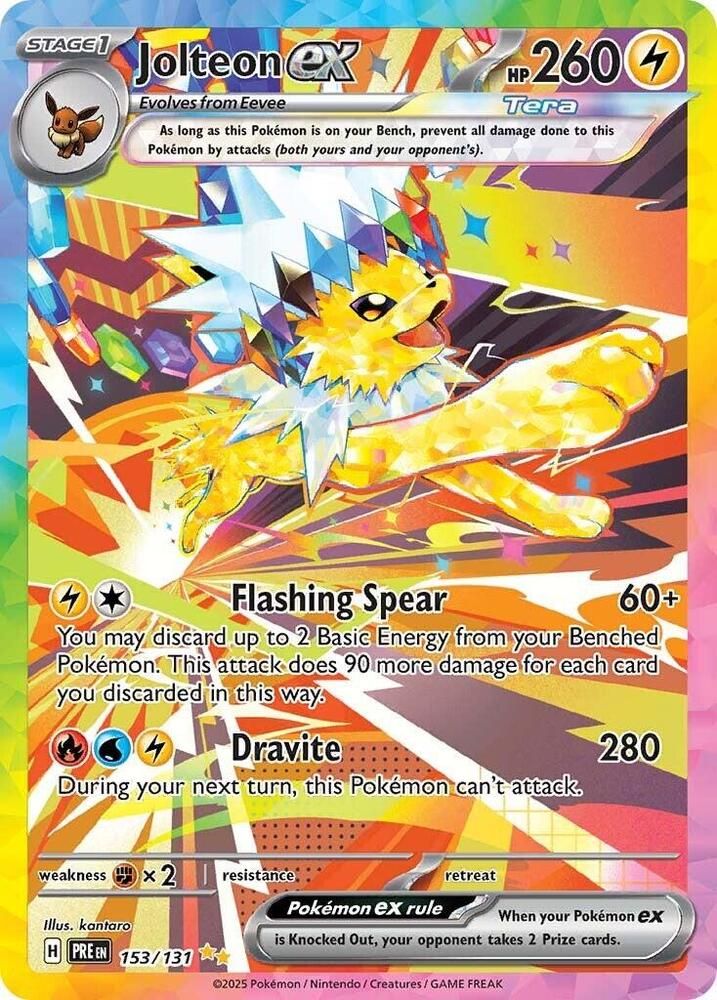 Jolteon ex 153 131 - SV: Prismatic Evolutions Real Time Price Data.