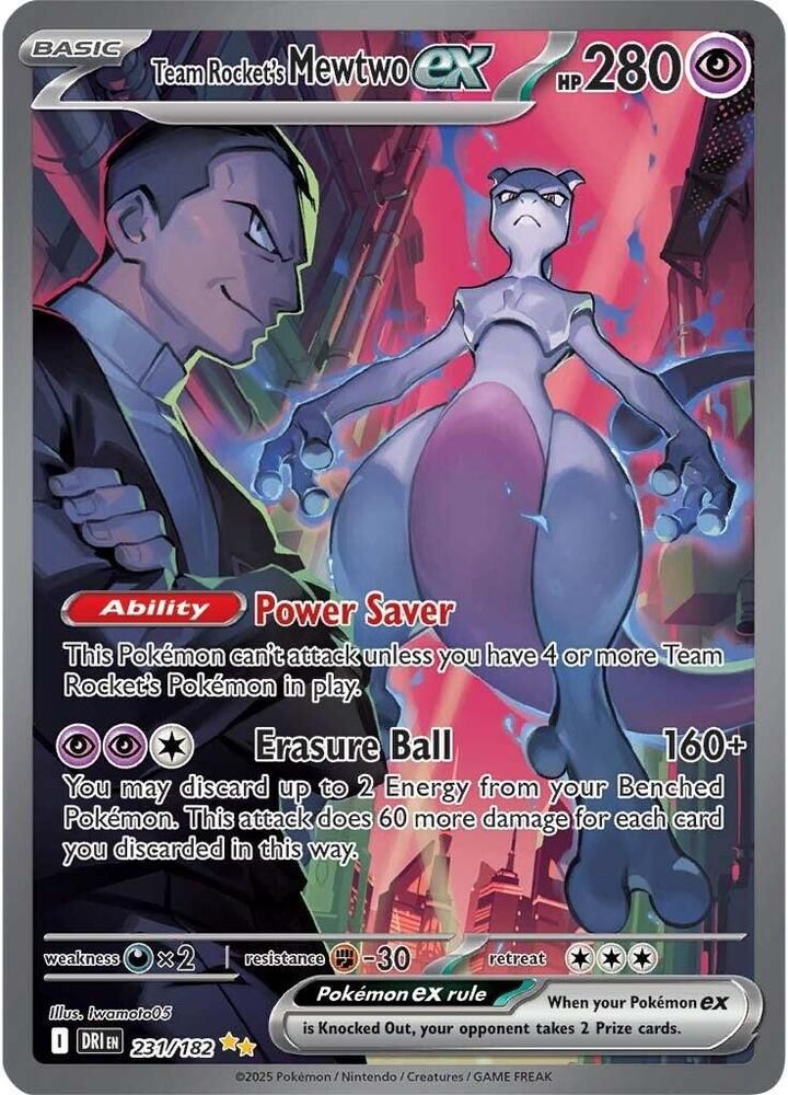 Team Rockets Mewtwo ex 231 182 - SV10: Destined Rivals Real Time Price Data.