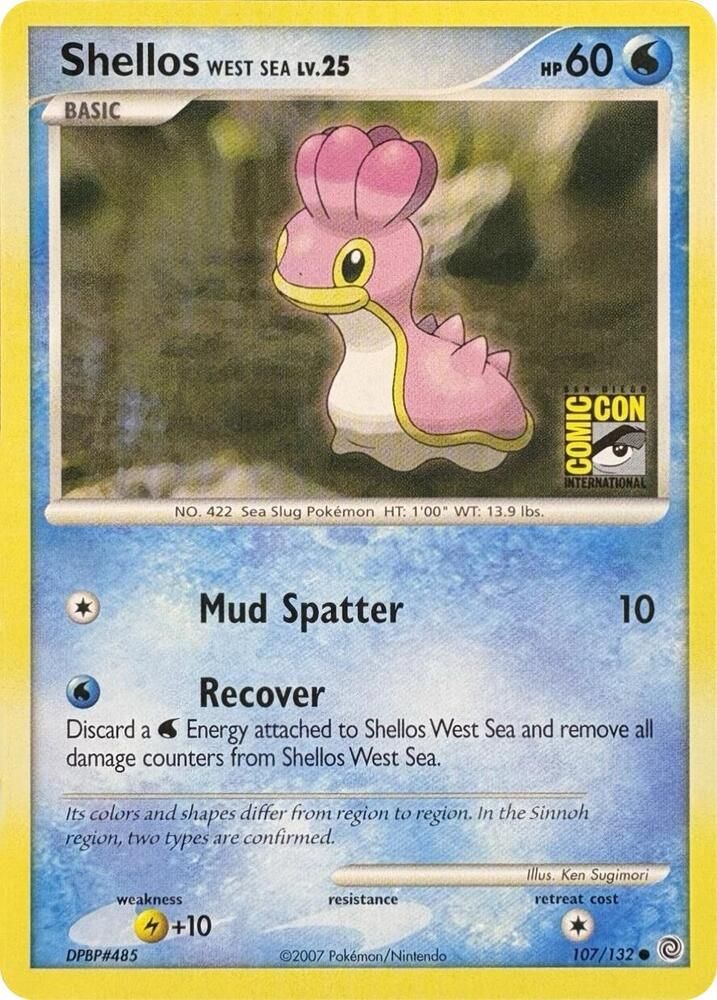 pokemon shellos card Shellos East Sea LV.19 73/100 Majestic Dawn Common Pokemon Card NM