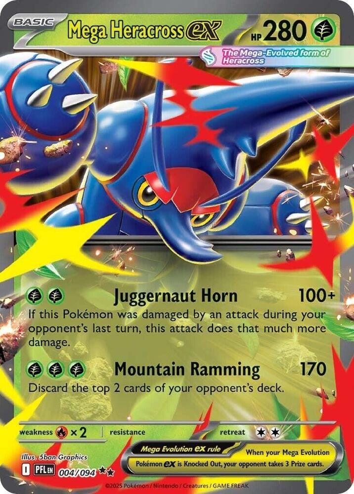 Mega Heracross ex 004 094 - ME02: Phantasmal Flames Real Time