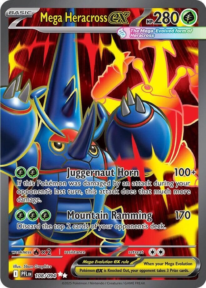 Mega Heracross ex 108 094 - ME02: Phantasmal Flames Real Time