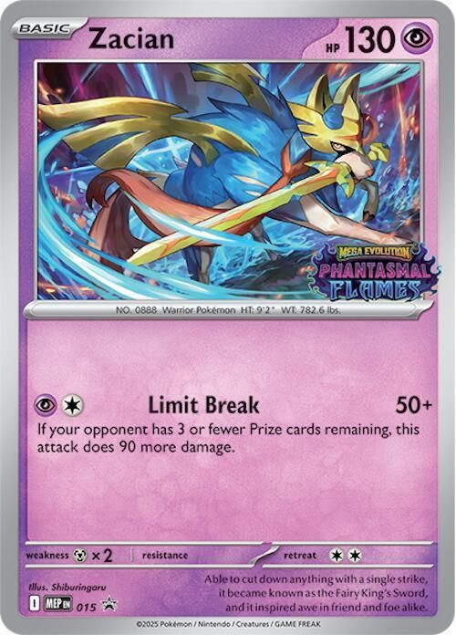 Zacian Prerelease - ME: Mega Evolution Promo Real Time Price Data.