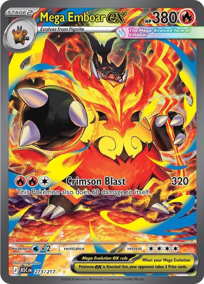 Mega Emboar ex 273 217 - ME: Ascended Heroes Real Time Price Data.