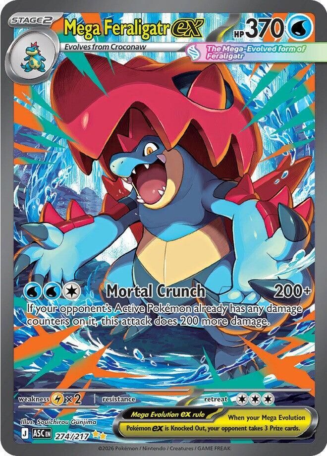 Mega Feraligatr ex 274 217 - ME: Ascended Heroes Real Time Price Data.