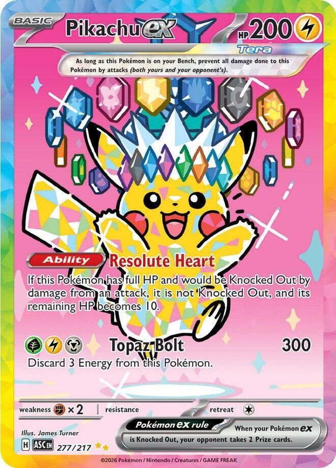 Pikachu ex 277 217 - ME: Ascended Heroes Real Time Price Data.