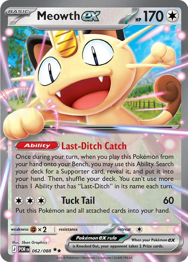 Meowth ex 062 088 - ME03: Perfect Order Real Time Price Data.