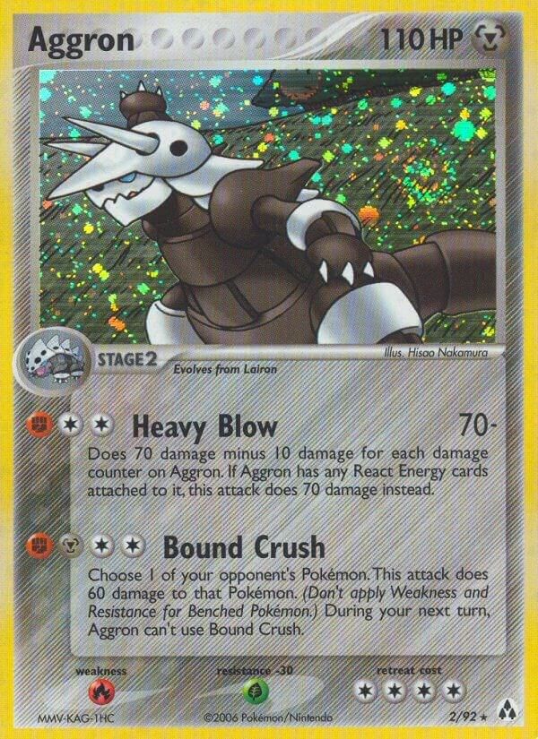 pokemon aggron card Pokemon Card HS Triumphant Aggron Holo Rare 1/102  PokeOrder.com