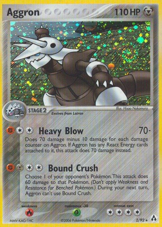 pokemon aggron card Pokemon Card HS Triumphant Aggron Holo Rare 1/102 PokeOrder.com