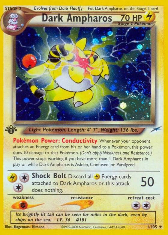 Dark Ampharos - Neo Destiny Real Time Price Data. Dark Ampharos - Neo Destiny Real Time Price Data.