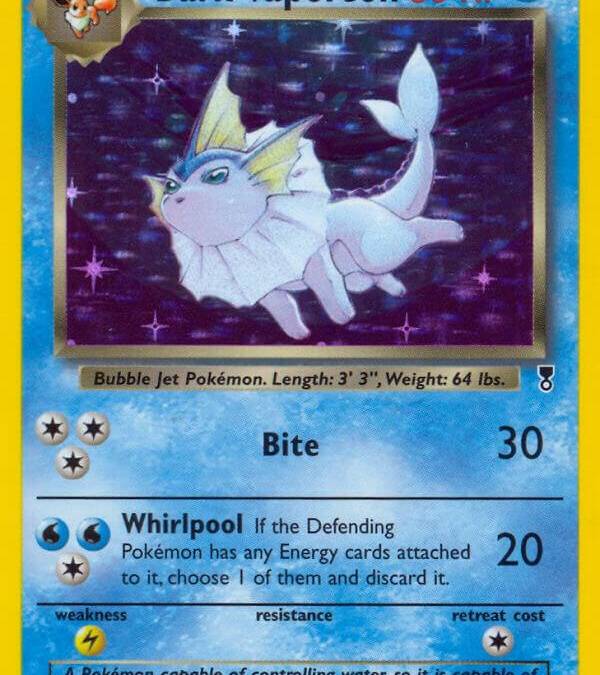dark vaporeon pokemon card Vintage Uncommon Dark Vaporeon 45/82 Team Rocket