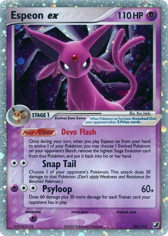 Espeon ex - Unseen Forces Real Time Price Data. Espeon ex - Unseen Forces Real Time Price Data.
