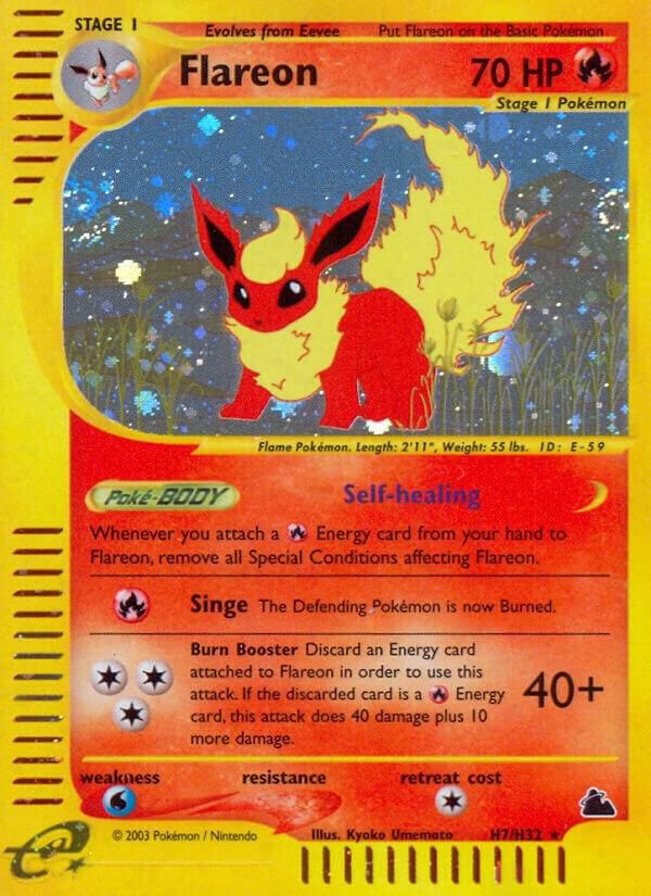 flareon pokemon card Amazon.com: Pokemon - Flareon (2)