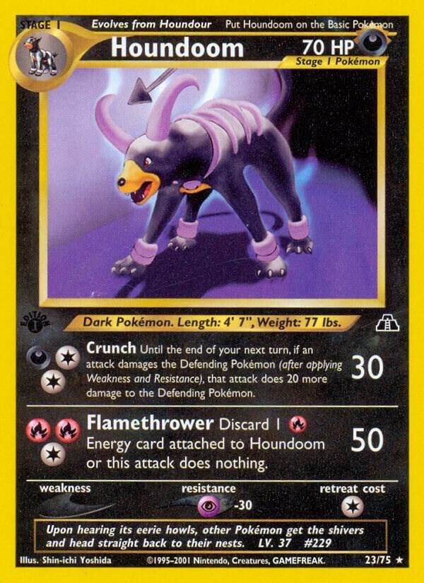 what companies to send grad cards to Pokemon TCG Graded Card: 2001 [Double Holo] Houndoom English CGC 8.5  (Left-Bottom Swirl) main image 0