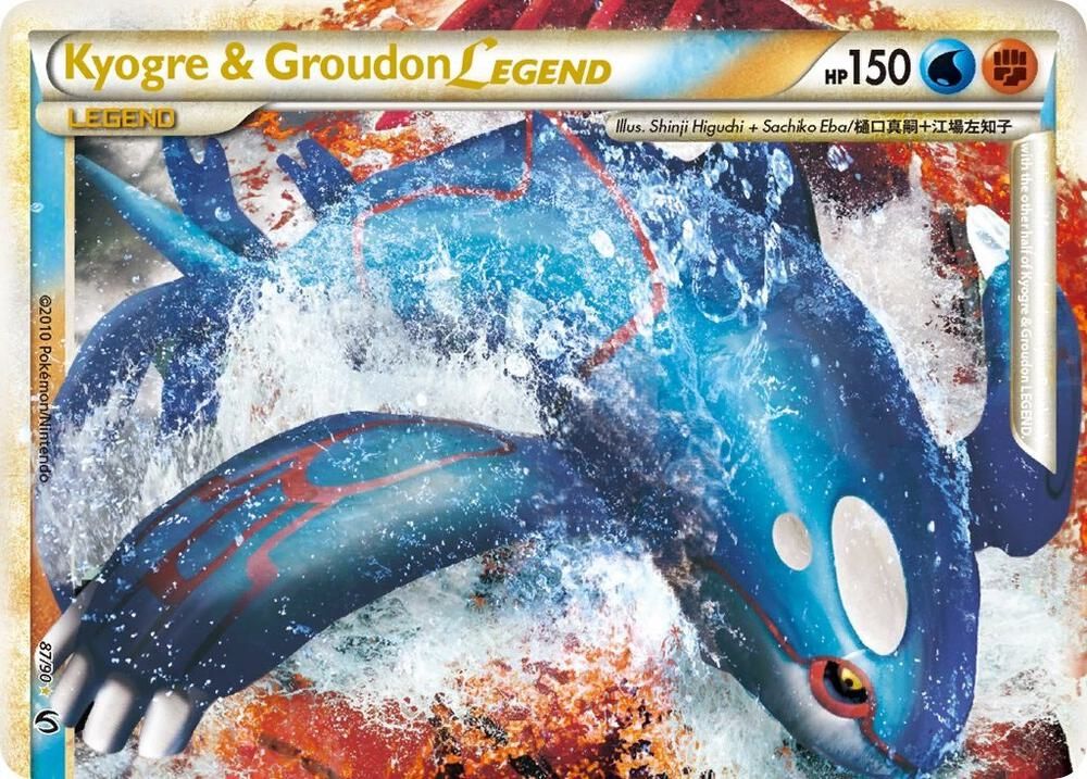 pokemon cards kyogre and groudon legend & - Celebration Card Lot - Legendary Holo Foil Ultra Rare Card Type Kyogre & Groudon LEGEND HS-Undaunted