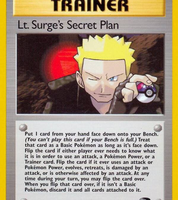 Game Menu Plan Lt Surges Secret Plan - Gym Challenge Real Time Price Data.