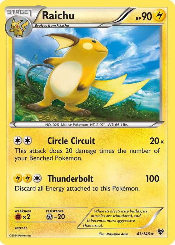 raichu stage 1 pokemon card price Pokmon 36/108 Xy Evolutions Holo Collectible Toys & Games Colorless Head Bolt (110) Weakness Fighting 2 Resistance Metal Raichu (14/102) - Base Set