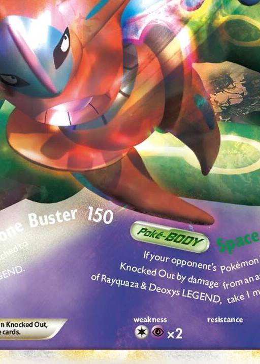 pokemon deoxys and rayquaza legend card Rayquaza & Deoxys Legend (Top) 89/90 Holo Ultra Rare HGSS Undaunted Po