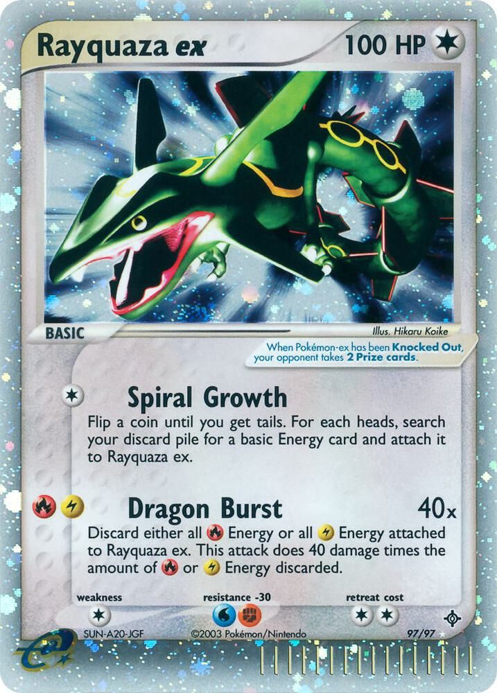 Rayquaza ex 100HP ポケモンカード Rayquaza ex - Dragon Real Time Price Data.