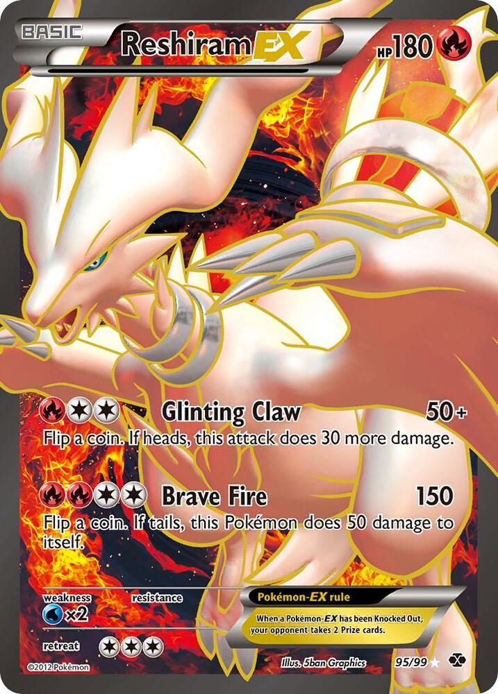 reshiram full art pokemon card Reshiram ex SR 160/086