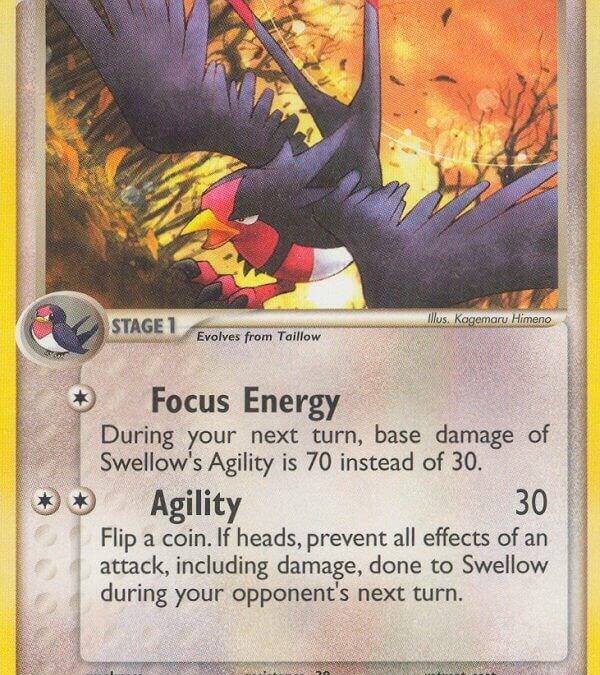 pokemon swellow card (49/107) (Stamped) [EX: Deoxys] this attack does 40 more damage Swellow - POP Series 1