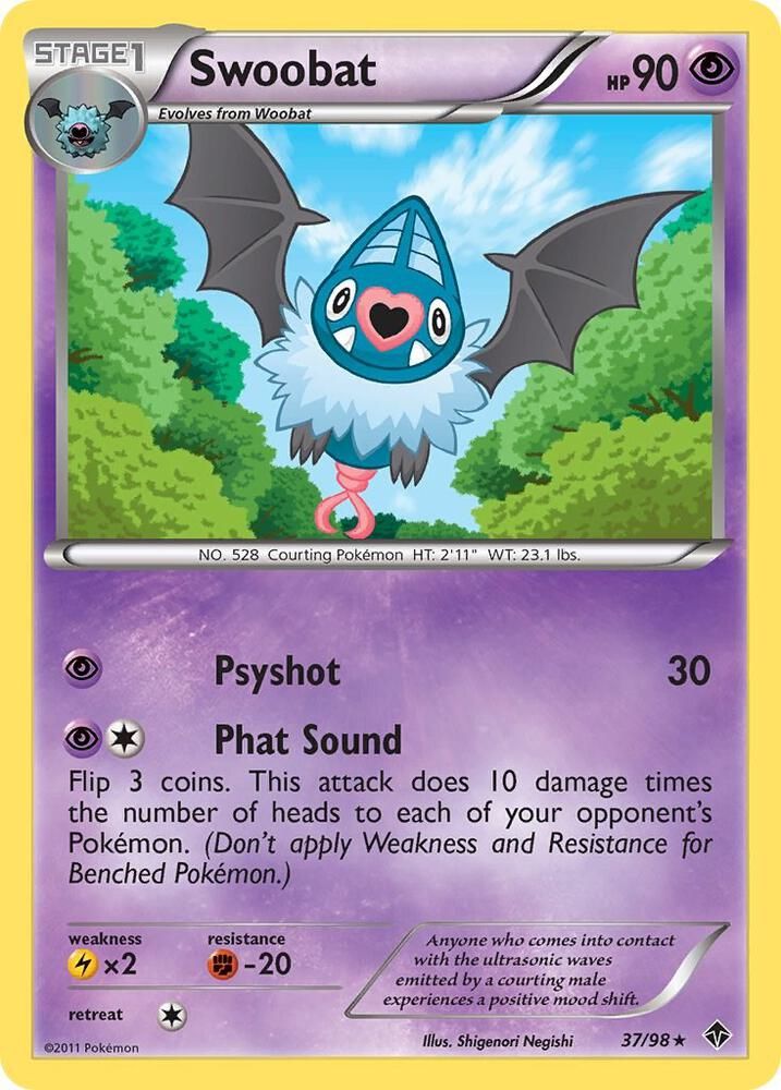 woobat pokemon card value Amazon.com: Pokemon - Swoobat (72/162) - XY Breakthrough main image 1