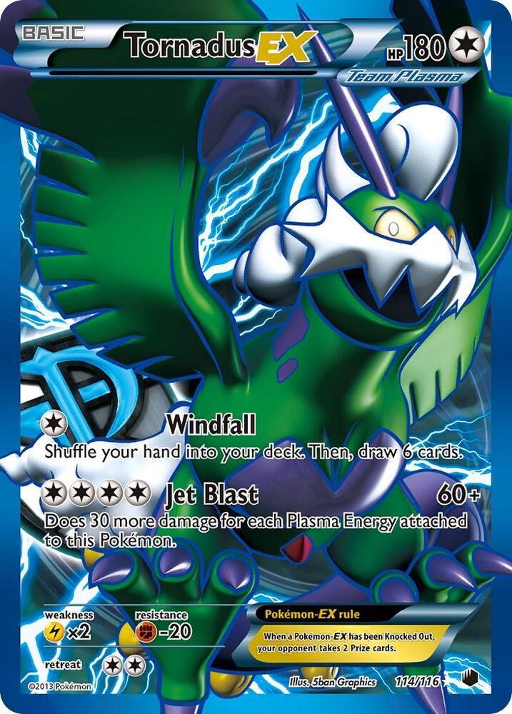 Tornadus EX Team Plasma 114 Full Art - Plasma Freeze Real Time Price Data.