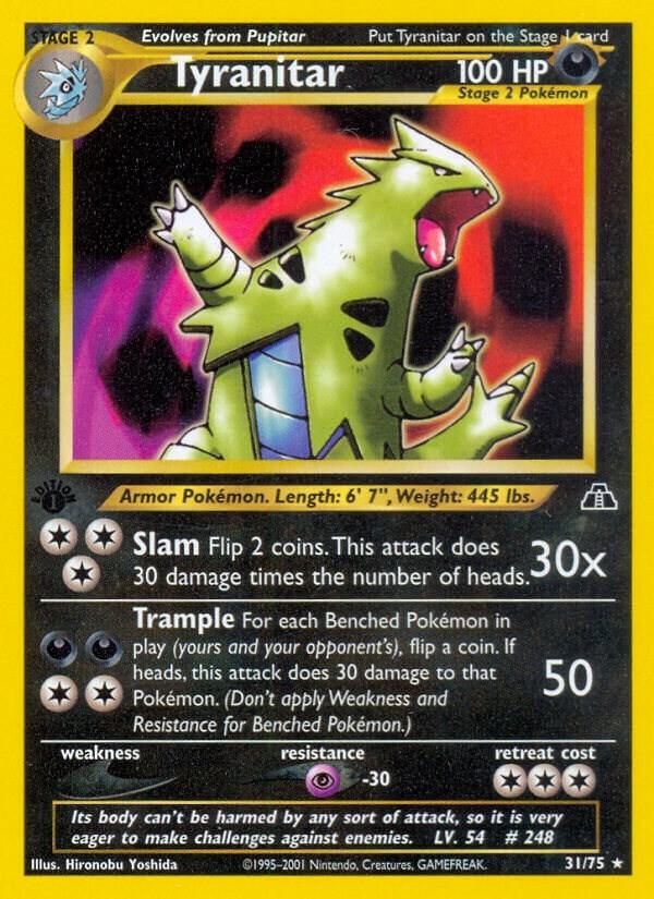 Tyranitar 31 - Neo Discovery Real Time Price Data.