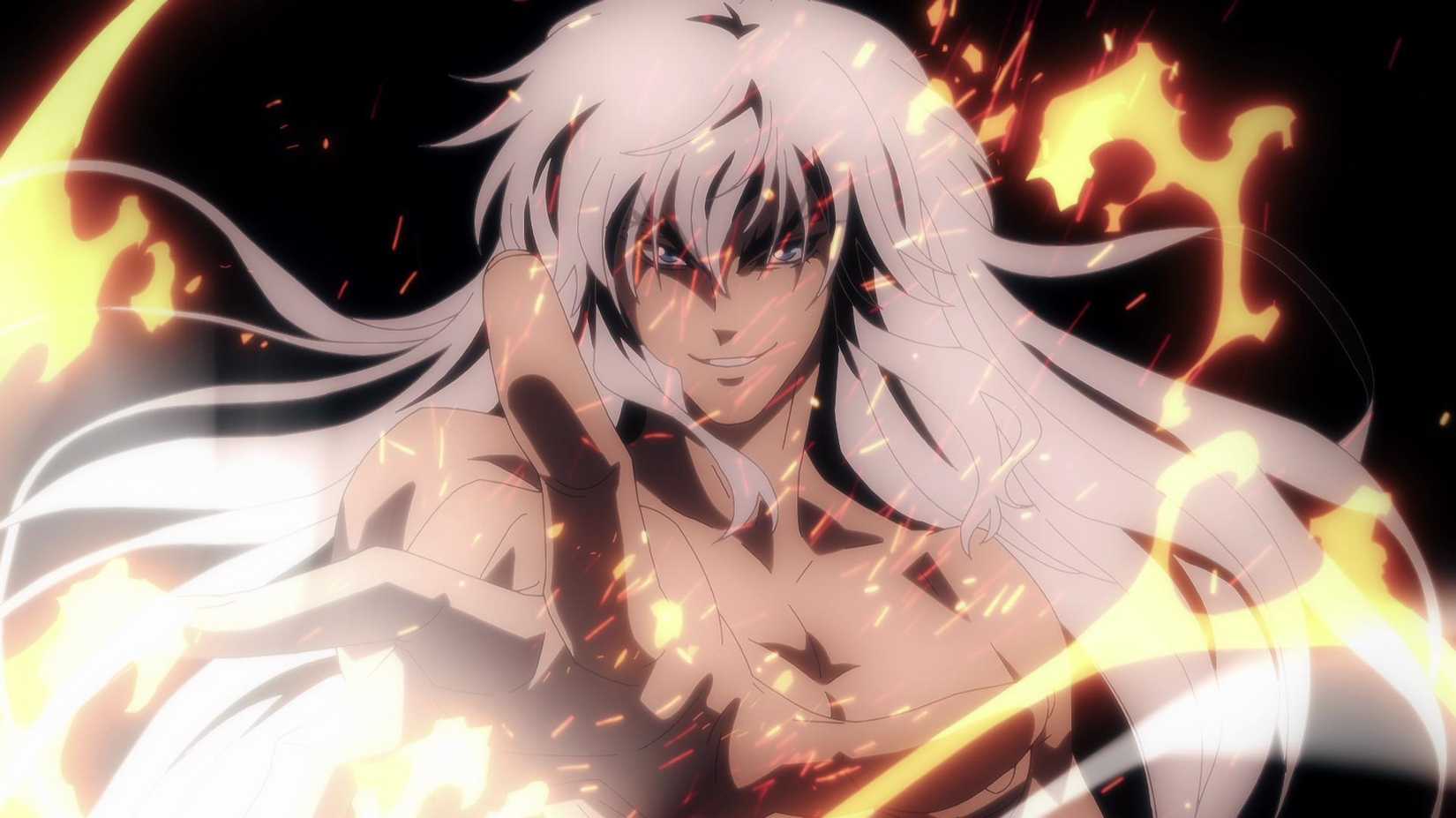 Dark Schneider using his sorcery in Bastard animed
