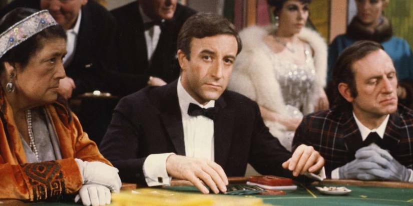David Niven as James Bond playing poker in Casino Royale