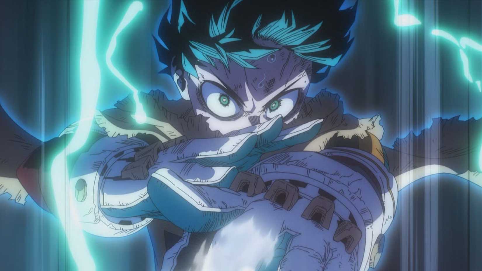 Deku dans la bataille finale de l'anime de MHA